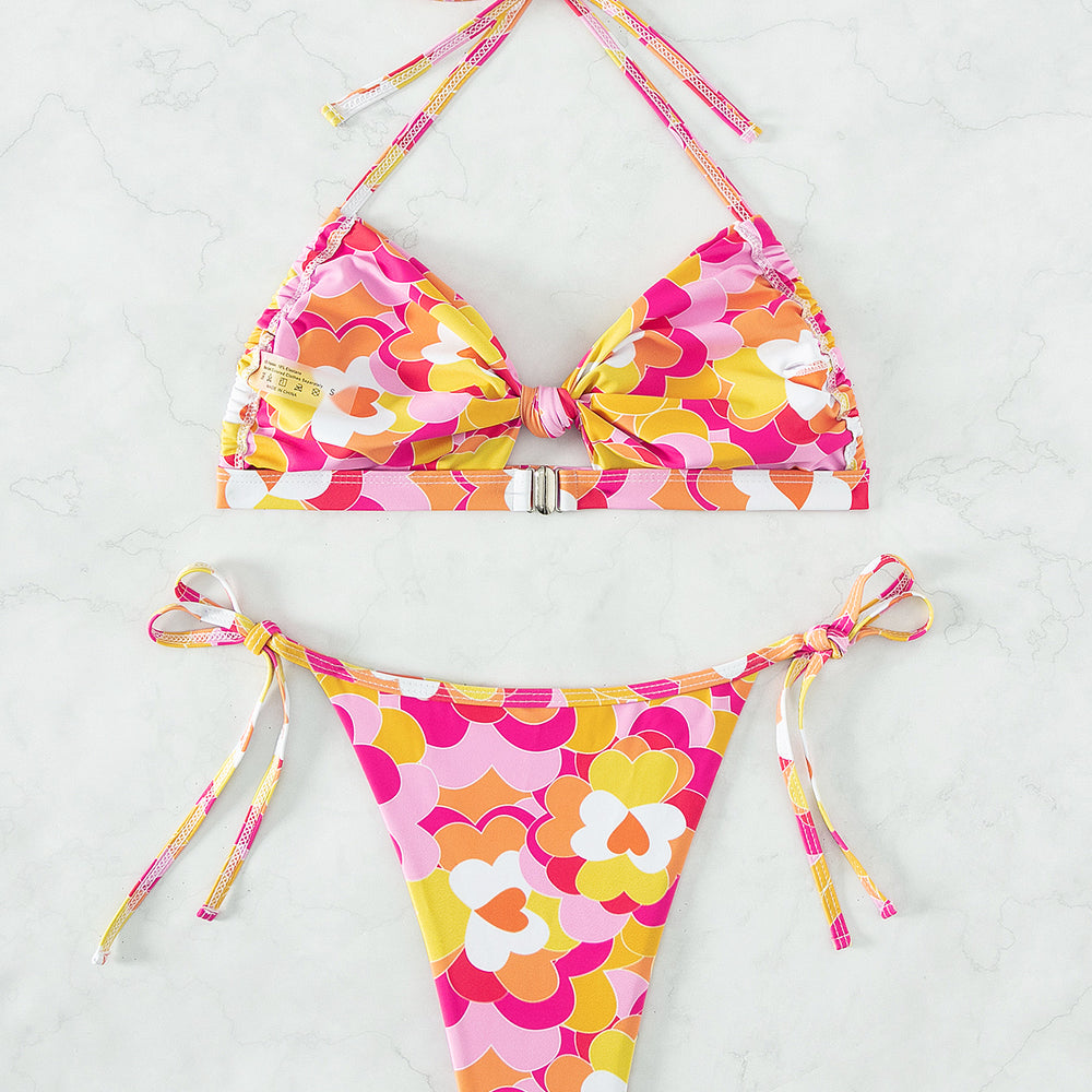 
                  
                    Sexy Bikini Swimsuit Split Halterneck Printed Swimsuit Swimwear
                  
                