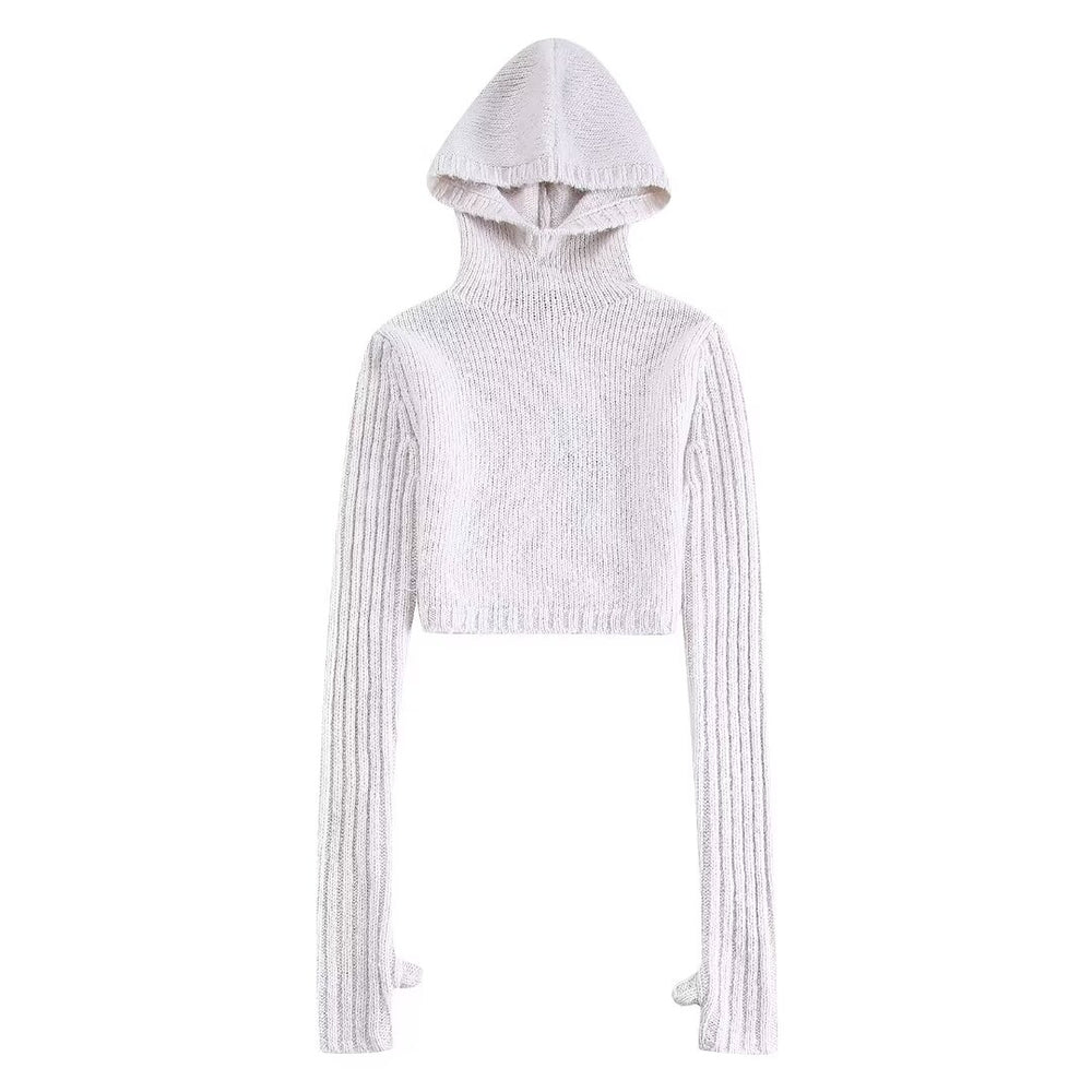 
                  
                    Hooded Short Sweater Knitwear Elastic Waist Mini Skirt Set
                  
                