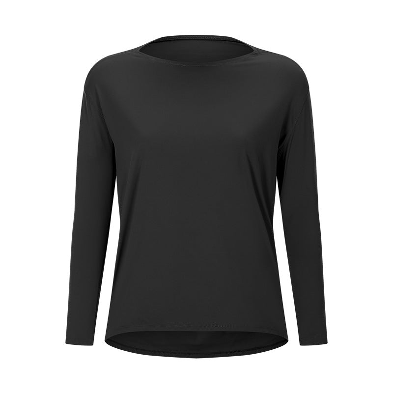 
                  
                    Arrival Double Sided Nude Feel Loose Long Sleeved Women Slim Fit Breathable Simple Women Training Fitness Yoga Wear
                  
                