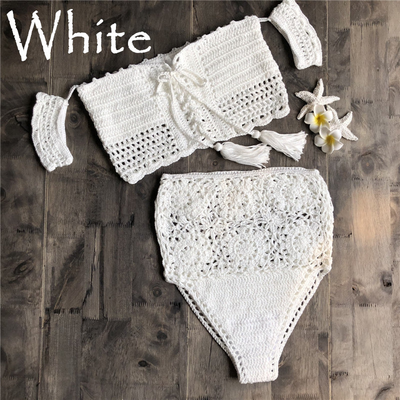 
                  
                    Handmade Crochet Hollow Out Cutout out Strap Bikini Beach Women Swimsuit Set
                  
                