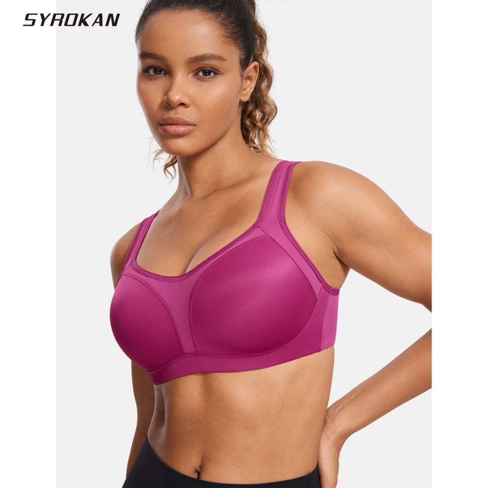 
                  
                    SYROKAN Women's Underwire Firm Support Contour High Impact Sports Bra
                  
                