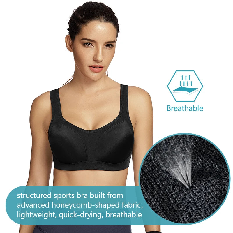 
                  
                    SYROKAN Women's Underwire Firm Support Contour High Impact Sports Bra
                  
                