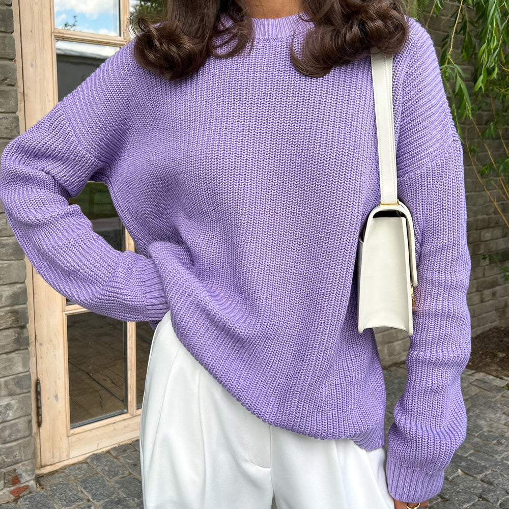 
                  
                    Women Knitwear Crew Neck Loose Solid Color Autumn Winter Women Sweater
                  
                