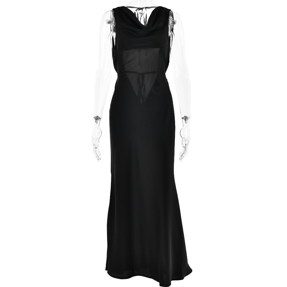 
                  
                    Women Clothing Cocktail Evening Dress Sling Swing Collar Dress Sexy Sexy Backless Lace Up Maxi Dress
                  
                