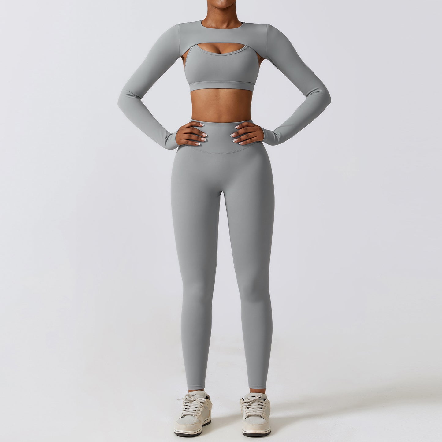 
                  
                    Autumn Winter Skinny Yoga Clothes Nude Feel Quick Drying Sports Suit Thin Fitness Clothes Three Piece Set
                  
                