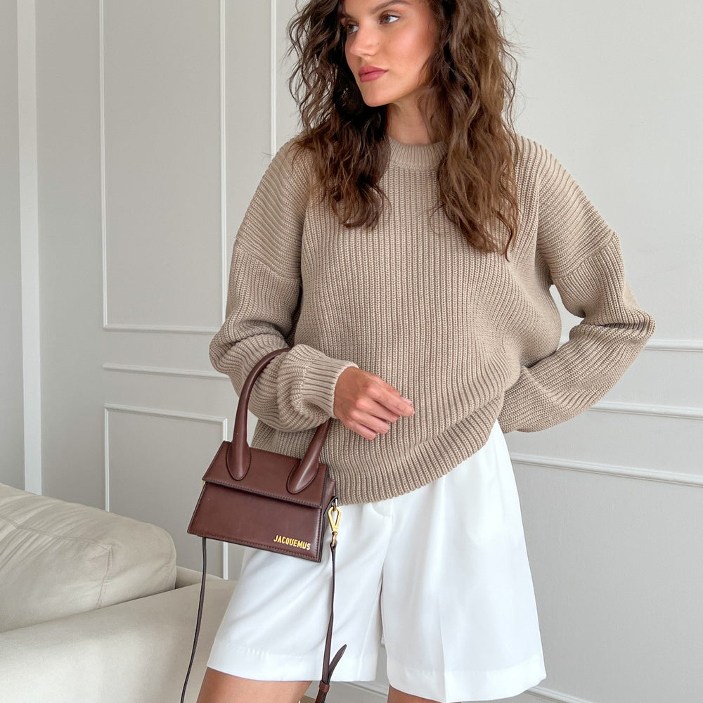 
                  
                    Women Knitwear Crew Neck Loose Solid Color Autumn Winter Women Sweater
                  
                