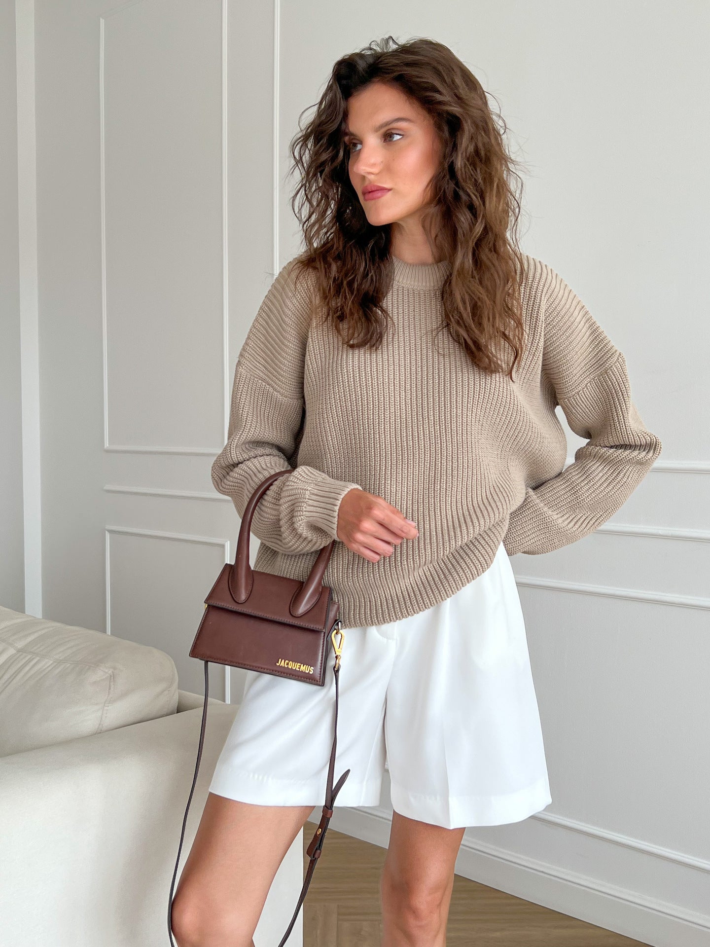 
                  
                    Women Knitwear Crew Neck Loose Solid Color Autumn Winter Women Sweater
                  
                