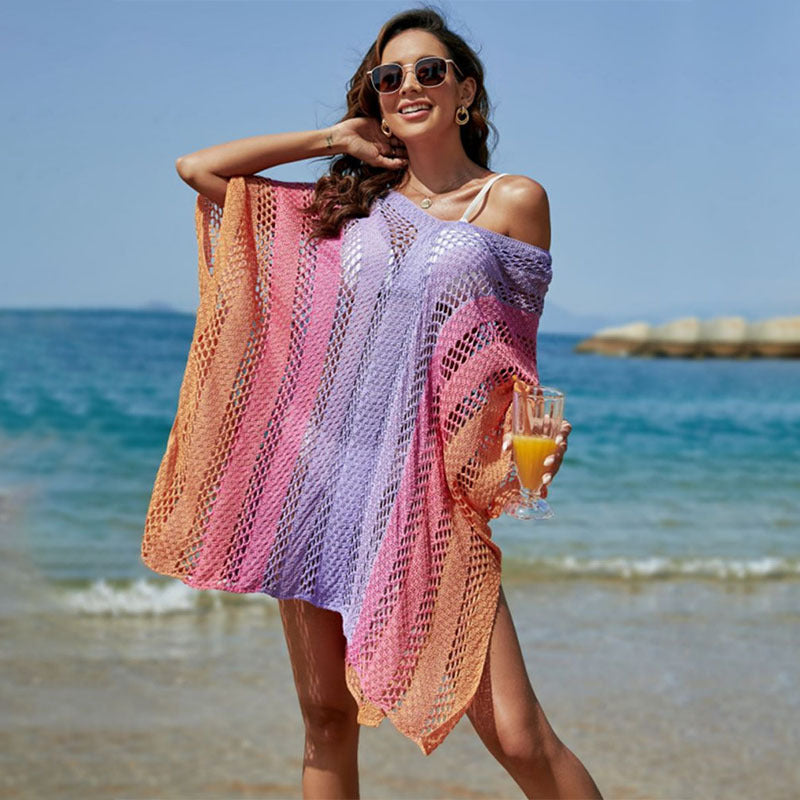 
                  
                    Women Hollow Out Cutout Knitted Sun Protection Shirt Bikini Swimsuit Outwear Overclothes Sexy Loose Pullover Beach Cover up
                  
                