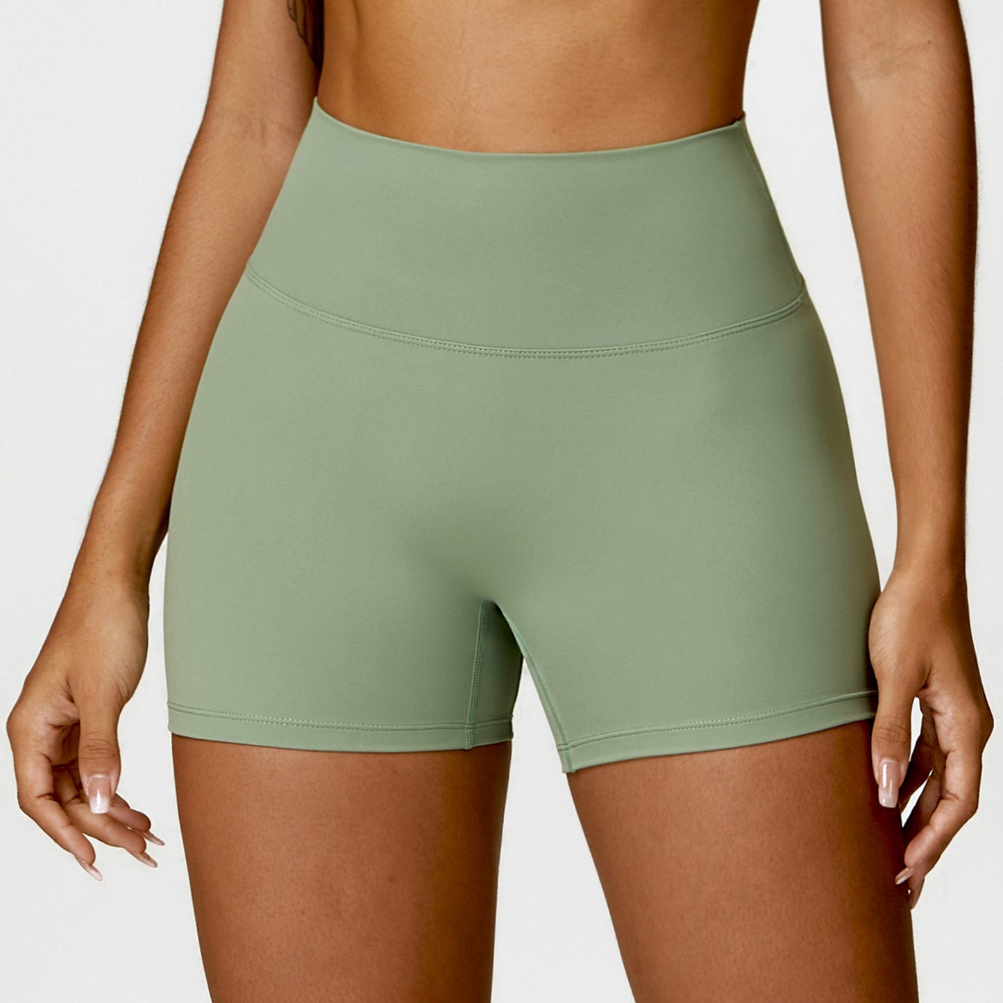 
                  
                    Brushed High Waist Yoga Shorts Belly Contracting Peach Hip Raise Running Fitness Pants Slim Fit Sports Shorts
                  
                