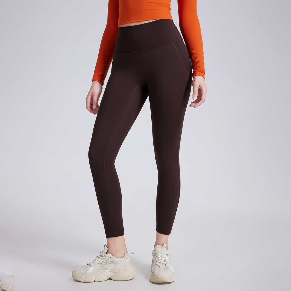 
                  
                    Wear Free Underwear Seamless Nude Feel Yoga Pants Pocket High Waist Hip Lift Fitness Pants Outer Wear Running Exercise Pants
                  
                