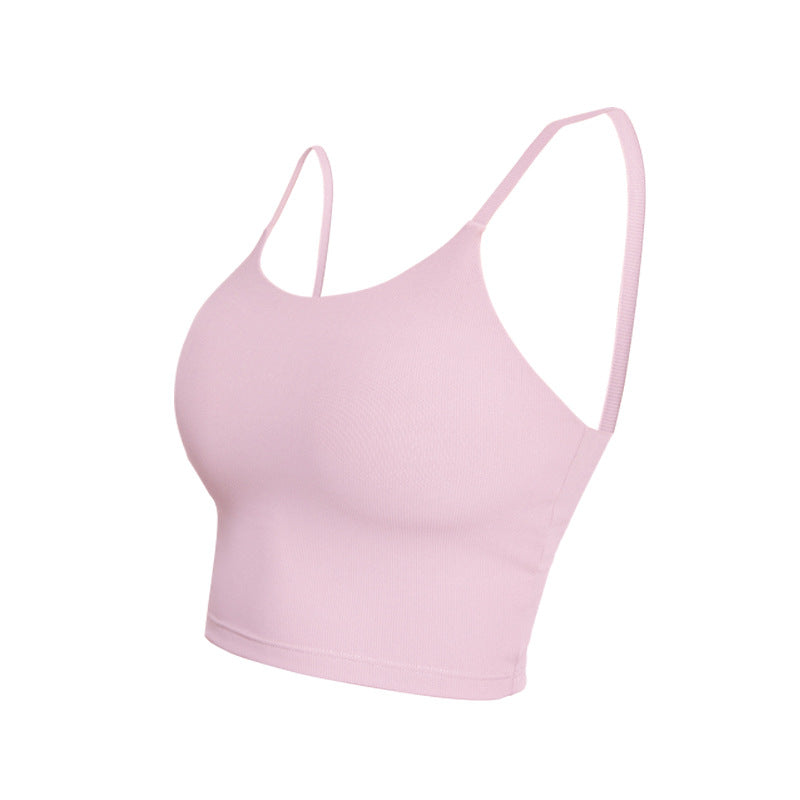 
                  
                    Spring Summer Yoga Wear Top Fitness Running Exercise Underwear Women Ribbed Camisole Yoga Vest
                  
                