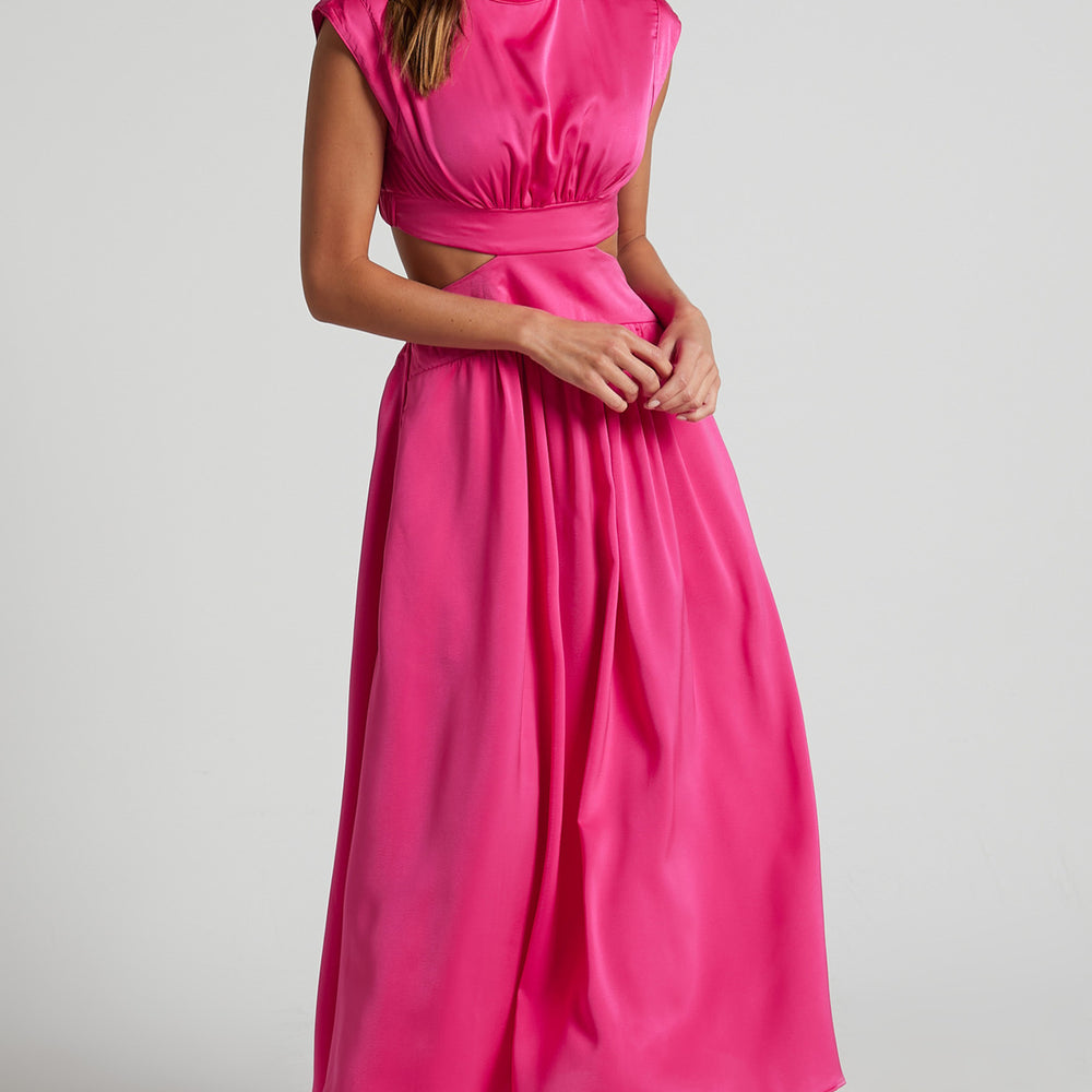 
                  
                    Sweet Street Summer Stand Collar Solid Color Cropped Outfit Maxi Dress
                  
                