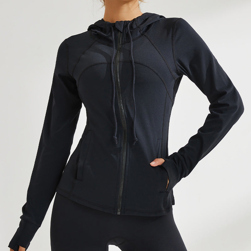 
                  
                    Nude Feel Yoga Clothes Women Casual Jacket Long Sleeved Zipper Hooded Running Skin Friendly Sports Fitness Top
                  
                