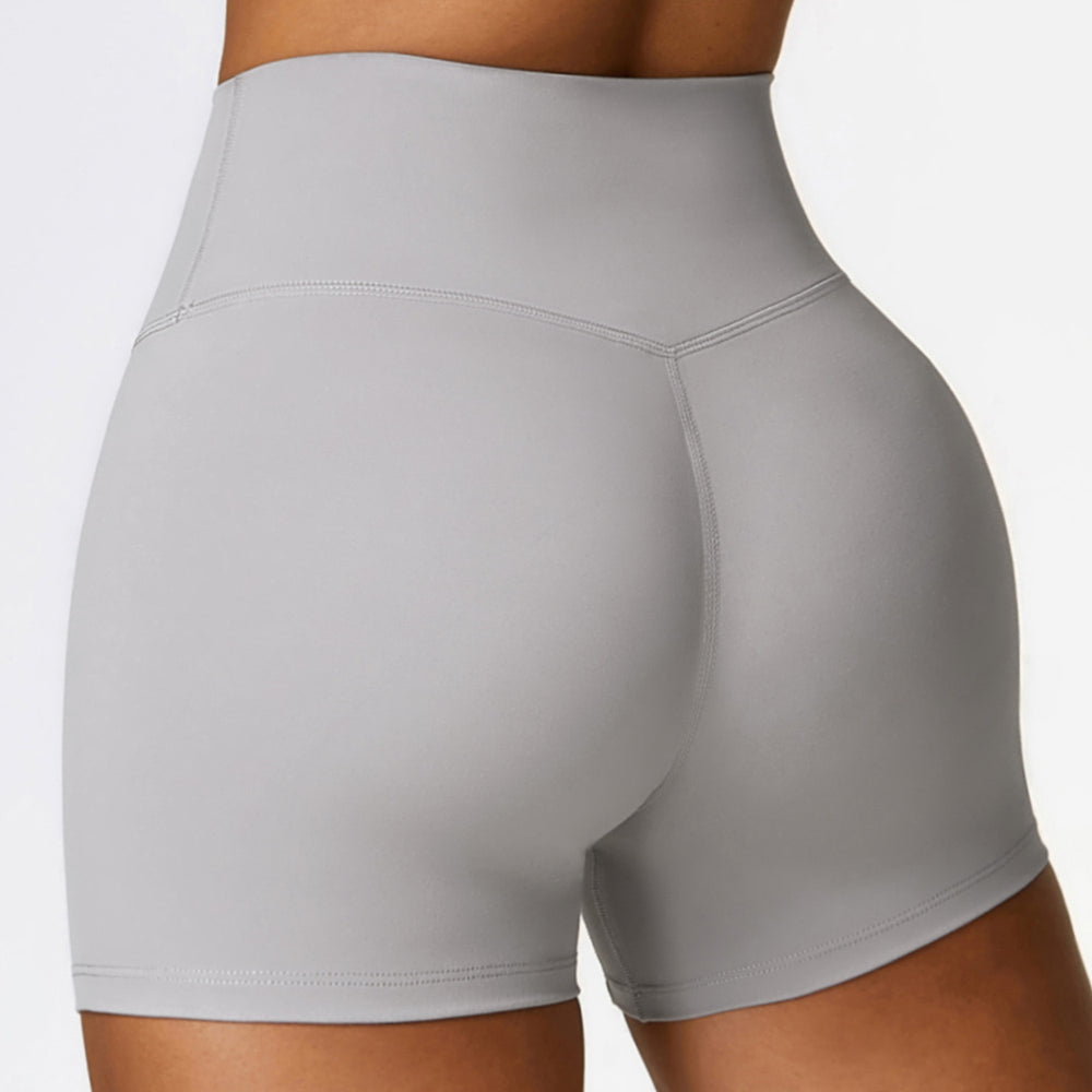 
                  
                    Brushed Tight Yoga Shorts Women High Waist Belly Contracting Fitness Pants Hip Lifting Running Exercise Shorts
                  
                