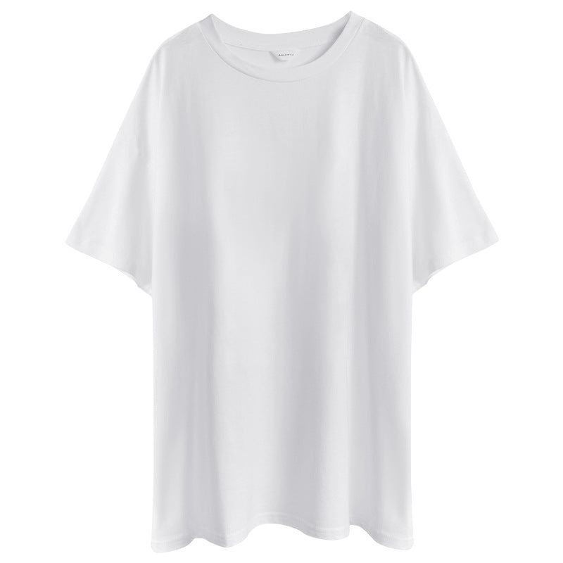 
                  
                    All Cotton T shirt Women Summer Loose Korean T shirt Brushed Cotton Couple Top
                  
                