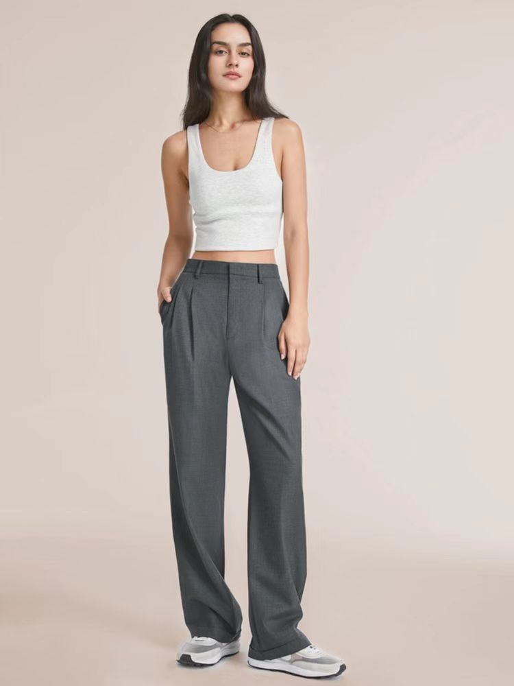 
                  
                    High Waist Wide Leg Pants Versatile Belt
                  
                