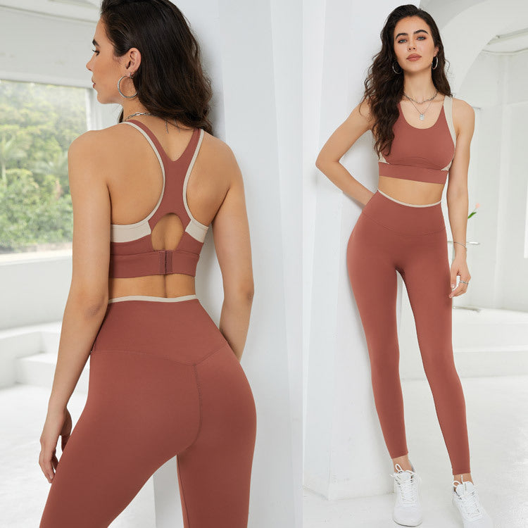 
                  
                    High-Strength Shockproof Sports Underwear Beautiful Back Bra Contrast Color Running Quick-Drying Butt-Lift Underwear Yoga Suit Women
                  
                