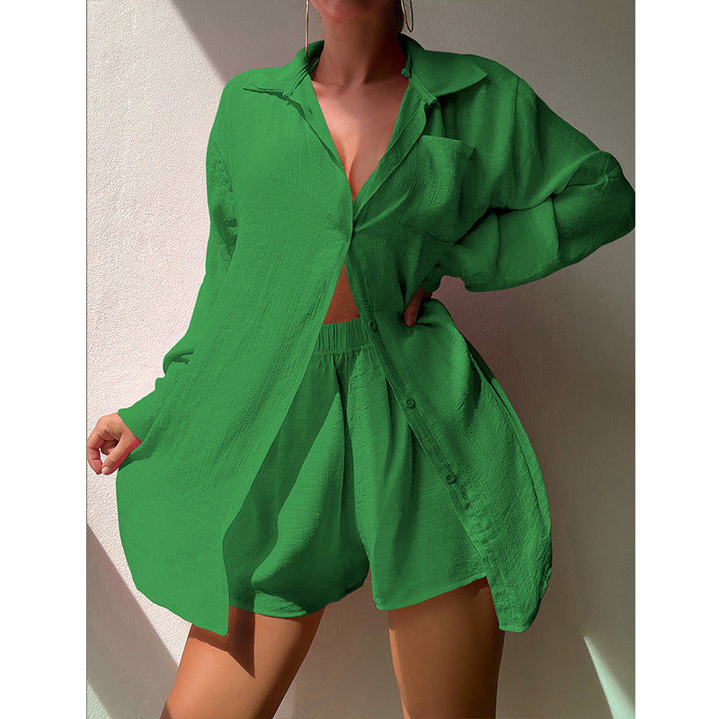 
                  
                    Shirt Suit Beach Jacket Vacation Sun Protection Clothing Loose Sun Proof Clothes Swimsuit Beach Cover Up
                  
                