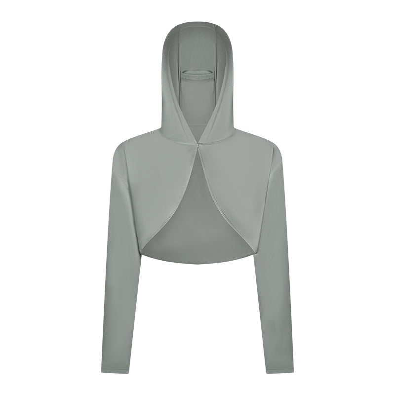 
                  
                    Outdoor Casual Fitness Ice Sensitive Sun Protection Clothing Cool Breathable Anti Pilling Hooded Shawl Sports Top
                  
                