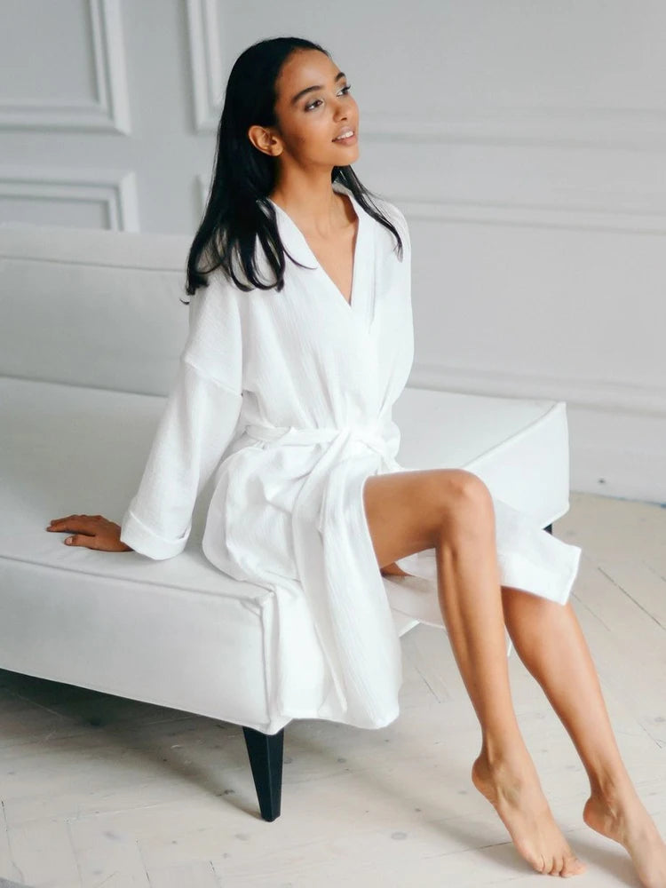 
                  
                    Cotton bathrobe For Women Loose Long Sleeve Sleepwear
                  
                