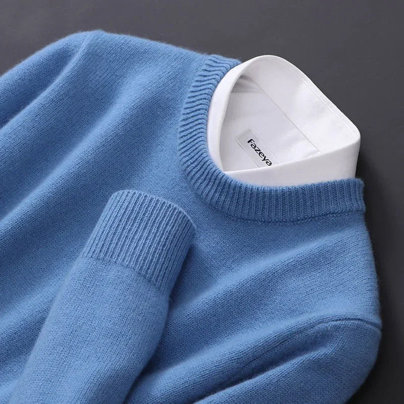 
                  
                    2023 Cashmere Sweater O-neck Pullovers Men's Loose Oversized M-5XL Knitted Bottom Shirt Autumn Winter New Korean Casual Men Top
                  
                