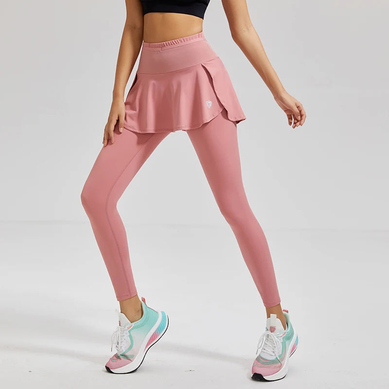 
                  
                    2023 Women High Waist Tennis Pants Running Skirt Legging Gym Fitness Yoga Skort Sports Golf One-piece Leggings With Pockets
                  
                