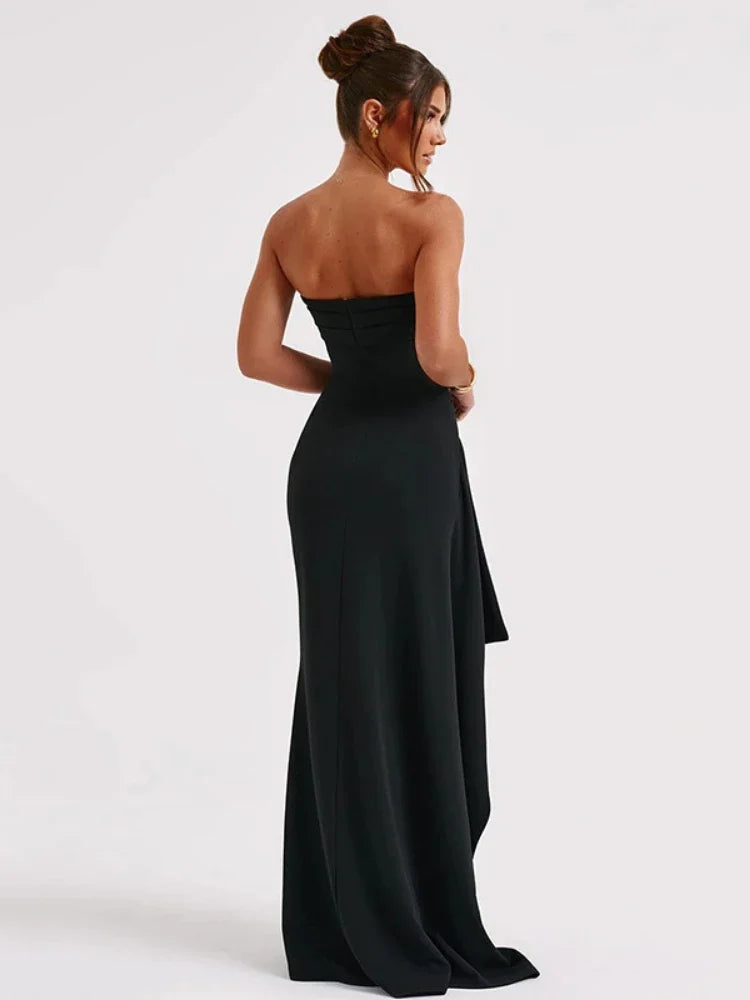 
                  
                    Laxsesu Black Maxi Dress Sexy Off the Shoulder Backless High Split Bodycon Dress Elegant Party Evening Dresses for Women 2023
                  
                