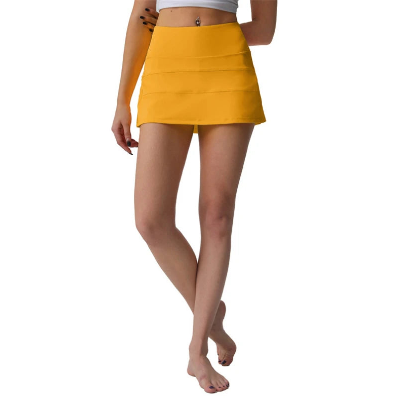 
                  
                    Women Pleated Tennis Skirts Shorts Solid Fitness High Waist Golf Skort Girl Short Sports Dress Pockets Gym Workout  Active Wear
                  
                