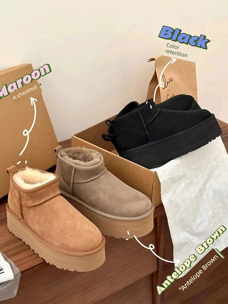 
                  
                    Winter Short Fleece-lined Thickened Outdoor Cotton-Padded Shoes Snow Boots
                  
                