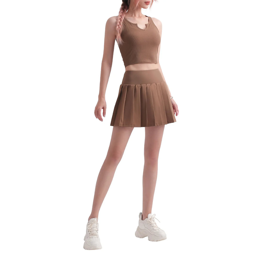 
                  
                    High-elastic Pleated Sports Skirt, Casual Fashion, Anti-empty Lining Pockets, Fitness Running Tennis Skirt   Tennis Dress
                  
                