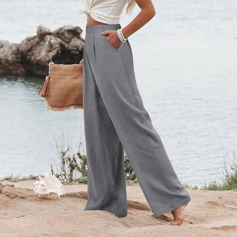 
                  
                    High Waist Wide Leg Pants Women Autumn Simple Feminine Leisure Baggy Pants Elegant College Solid Commuter Office Lady Work Pants
                  
                