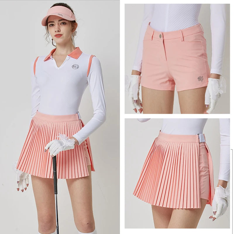 
                  
                    Blktee Golf Women's Short Skirt Breathable Slim Fashion Sports Pleated Skirts Two-piece Design Removable Golf Shorts Pants
                  
                