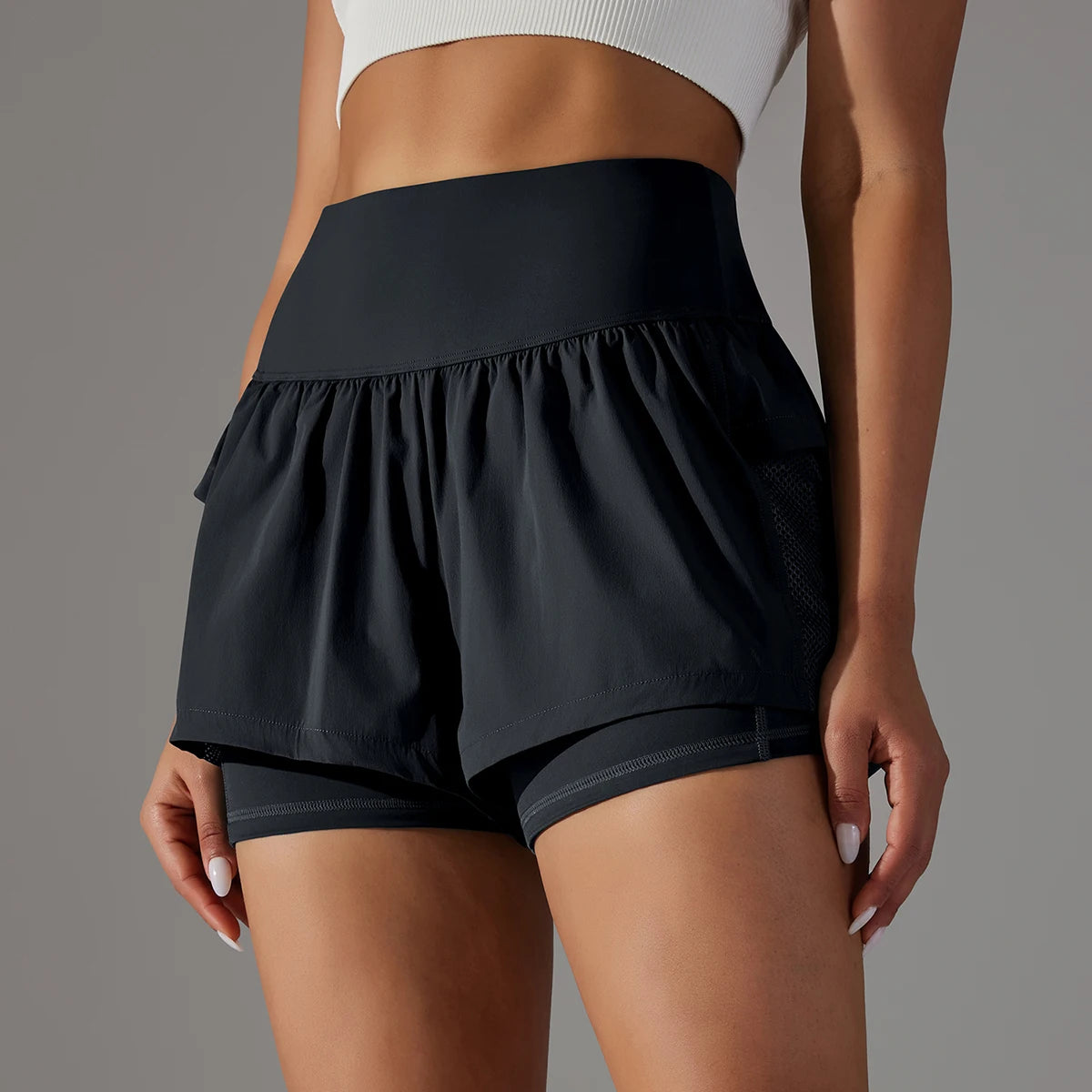
                  
                    Women Gym Sport Runing Shorts Elastic Short Pants With Pockets Women Tennis Skirts Golf Pantskirt Yoga Running Training Shorts
                  
                