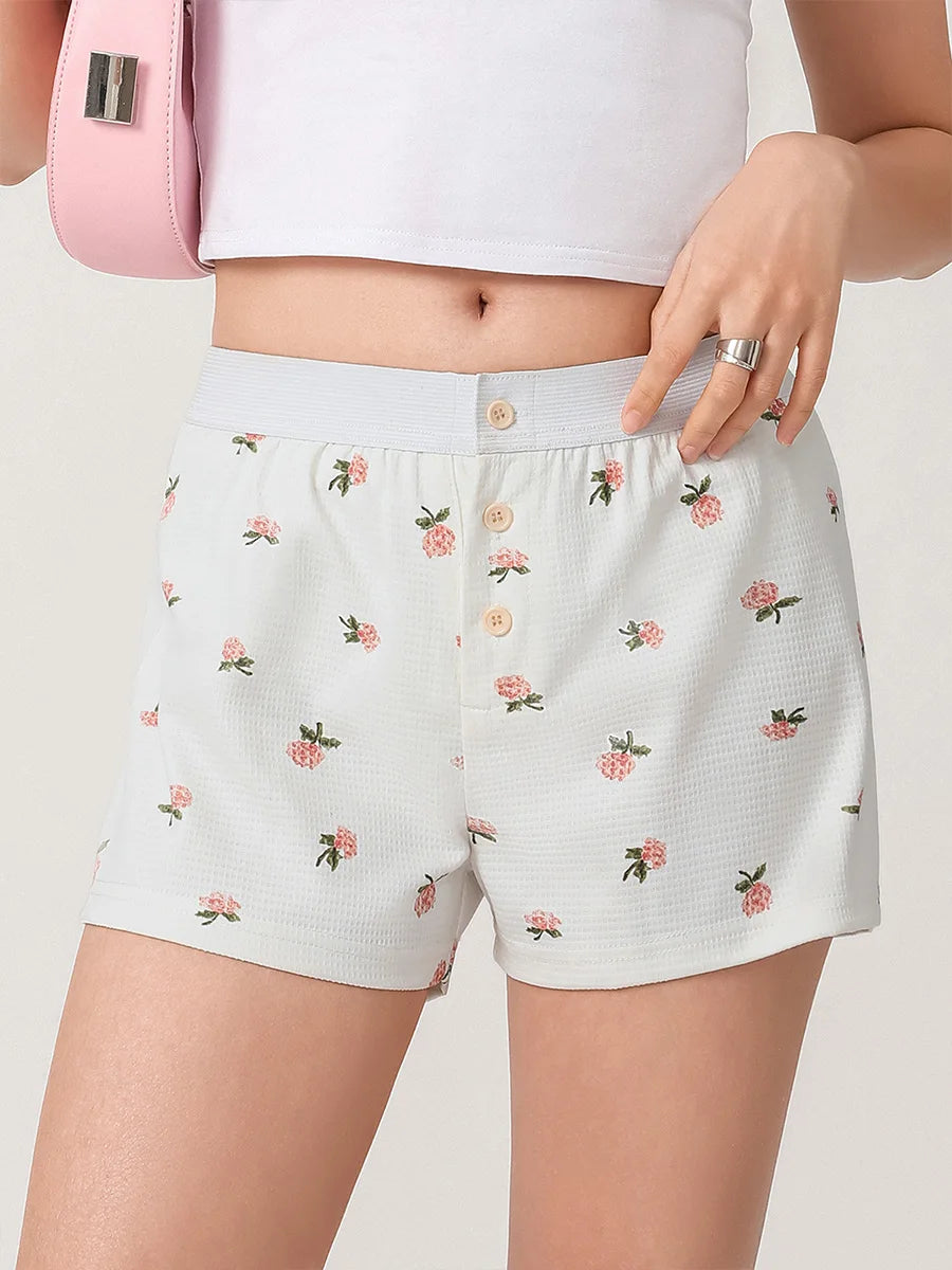 
                  
                    Women y2k Lounge Shorts Elastic Low Rise Floral Print Sleep Shorts Cute Pajama Boyshorts Summer Pj Bottoms
                  
                