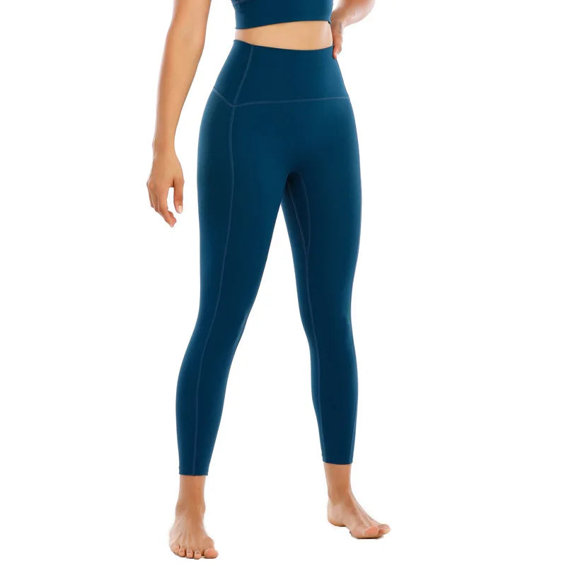 
                  
                    AL0lulu High Waist Comfortable Yoga Leggings With Logo Sports Running Nylon Seamless Hip Lift Leggings Gym Women Leggings
                  
                