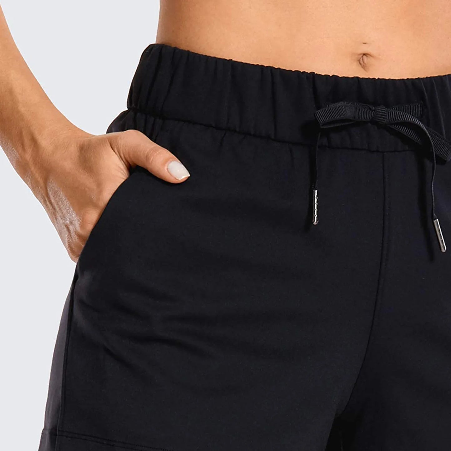 
                  
                    Summer Women's Shorts Fashion Sports Solid Color Pocket Loose Casual Shorts Yoga Pants
                  
                