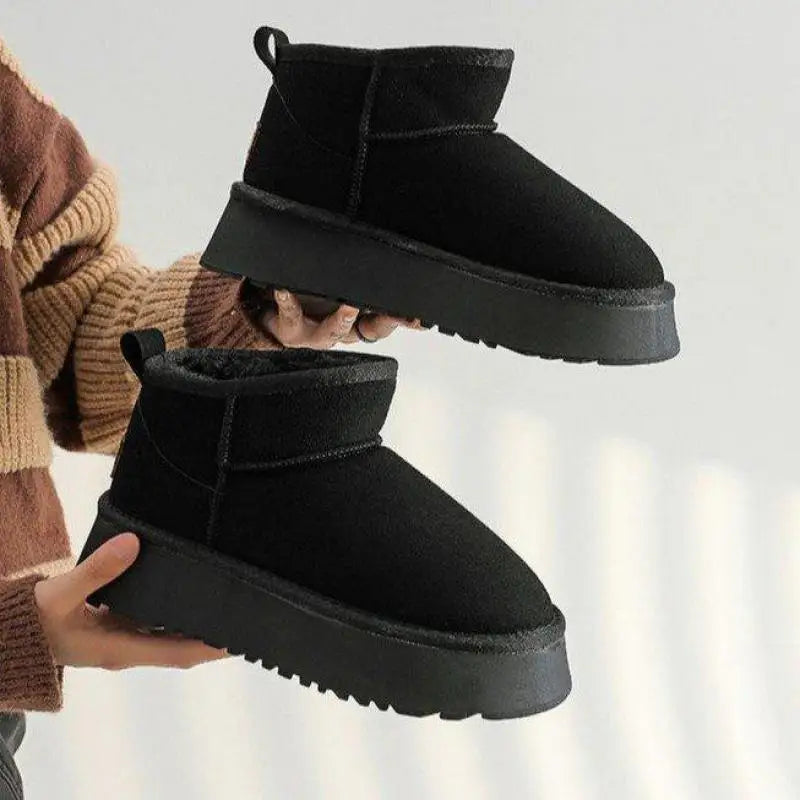 
                  
                    Winter Warm Women Short Plush Warm Snow Boots Casual Shoes New Suede Fur Chelsea Ankle Boots Flats Platform Ladies Shoes Botas
                  
                