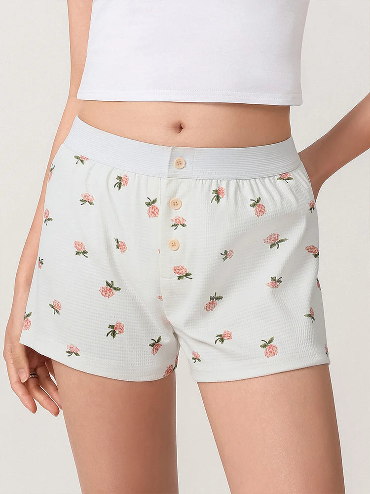 
                  
                    Women y2k Lounge Shorts Elastic Low Rise Floral Print Sleep Shorts Cute Pajama Boyshorts Summer Pj Bottoms
                  
                