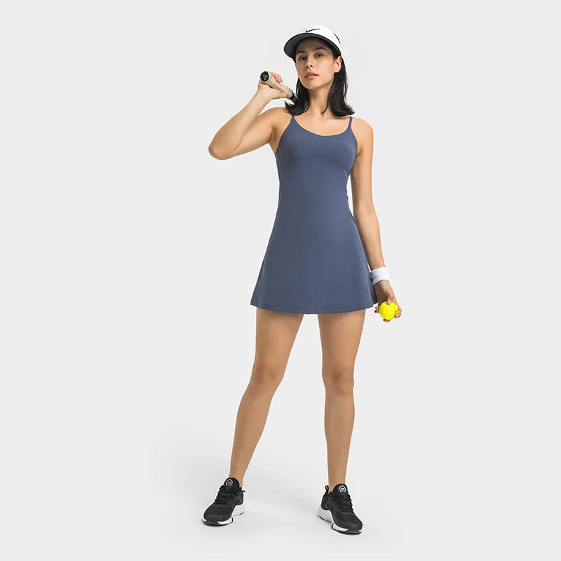 
                  
                    Tennis Dress Outdoor Sports Sexy Sleeveless Fitness Running Clothes Fashion Training Suits Golf Dress Female
                  
                