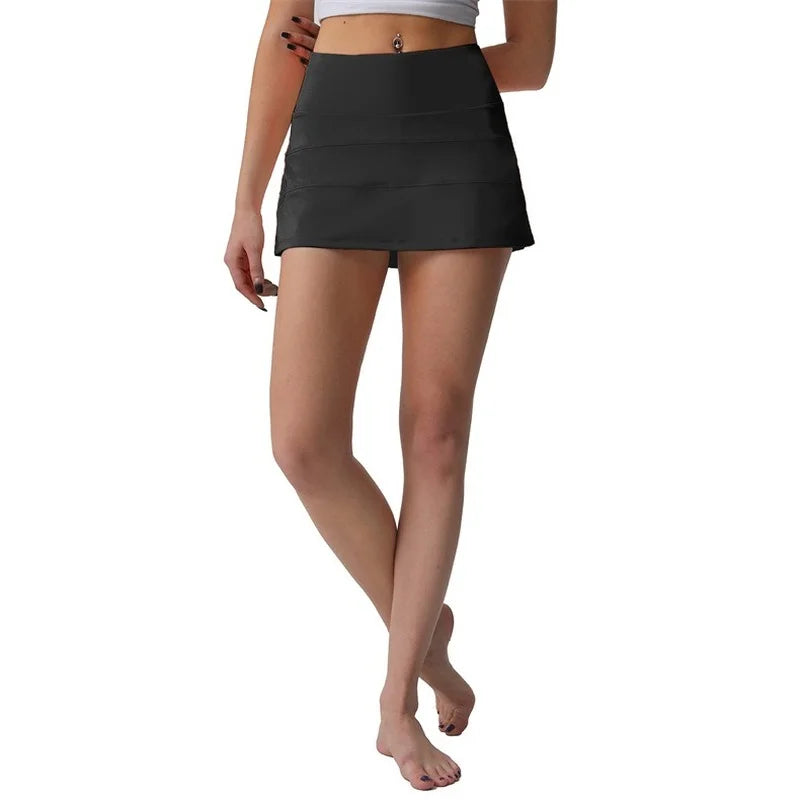 
                  
                    Women Pleated Tennis Skirts Shorts Solid Fitness High Waist Golf Skort Girl Short Sports Dress Pockets Gym Workout  Active Wear
                  
                