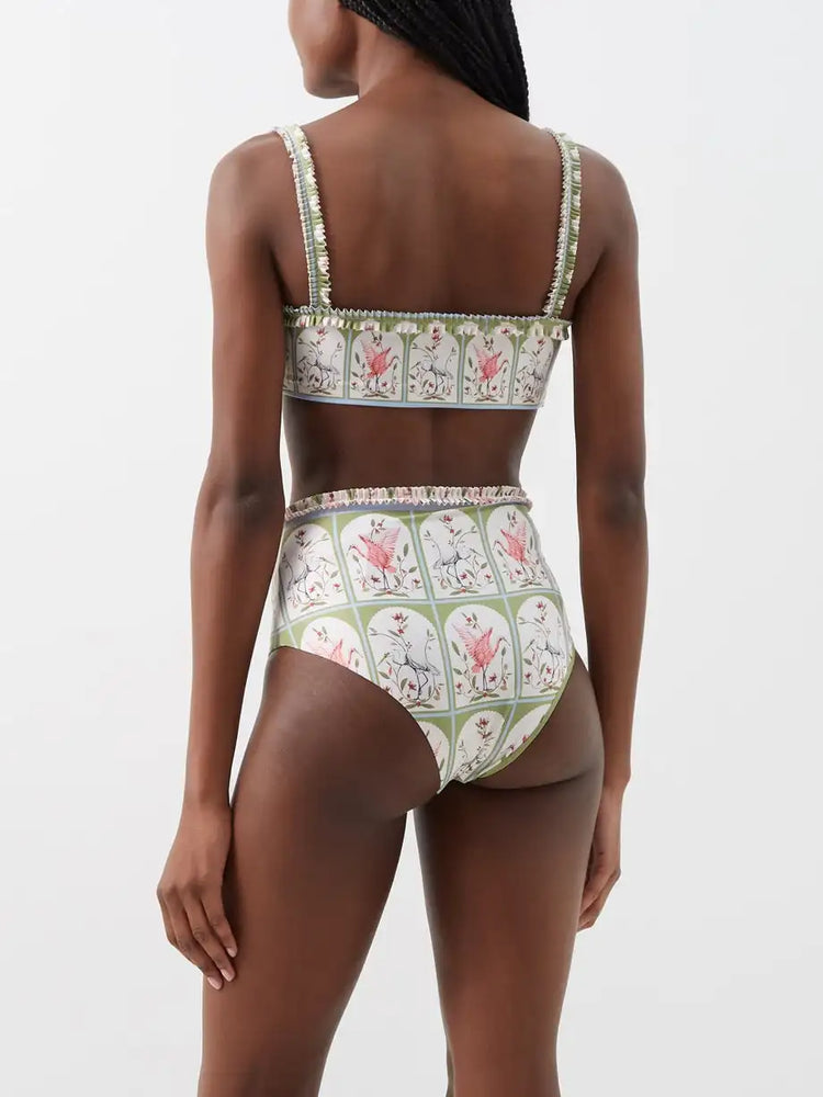 
                  
                    Simple Print Bikini Set For Women Cover Up Dress Fashion Swimsuit Square Neck Two Piece Swimsuit Luxury Swimwear Sexy / New 2023
                  
                