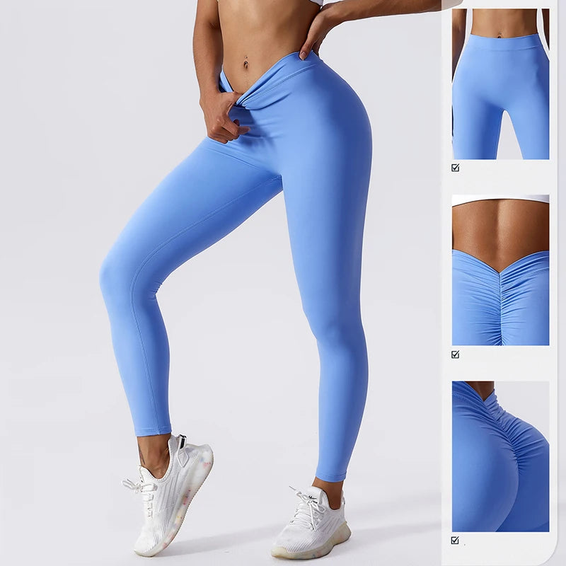 
                  
                    Sean Tsing® Workout Leggings Women Buttom Lift Shirring Breathable Peach Pants Athletic Pilates Yoga Running Riding Trousers
                  
                