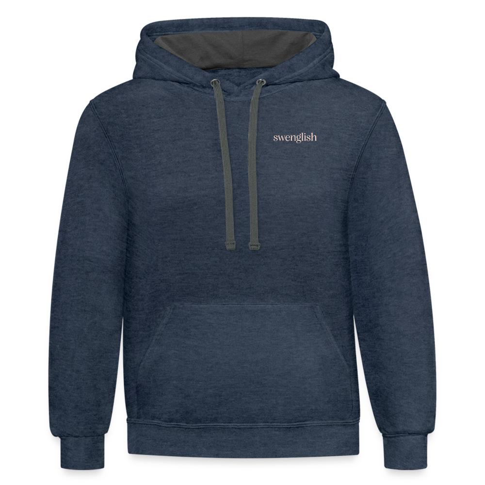 Contrast Hoodie - indigo heather/asphalt