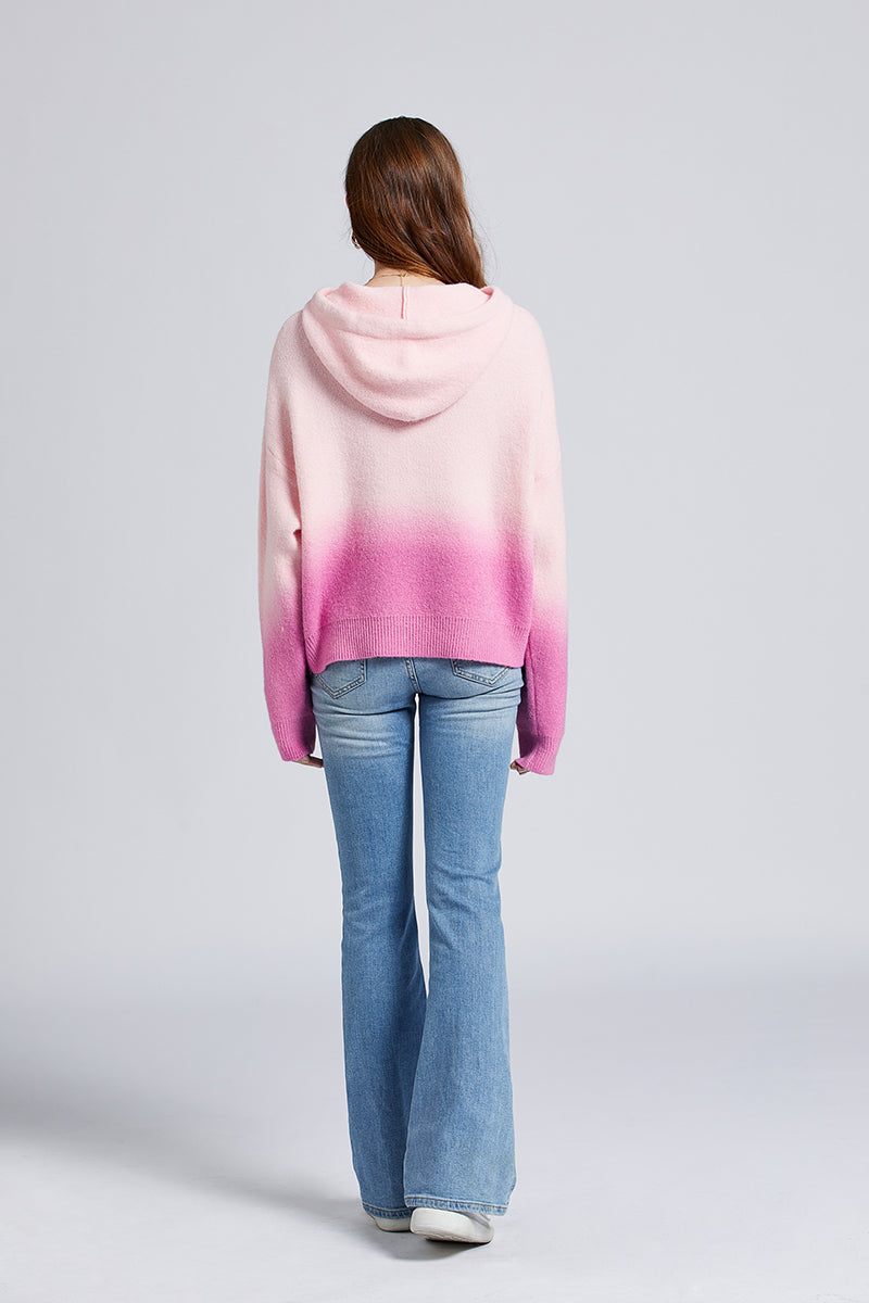 
                  
                    Women Fall Winter Gradual Color Change Soft Waxy Lazy Door Sewing Sweater Women Premium Hooded Arctic Velvet Sweater Hoodies
                  
                