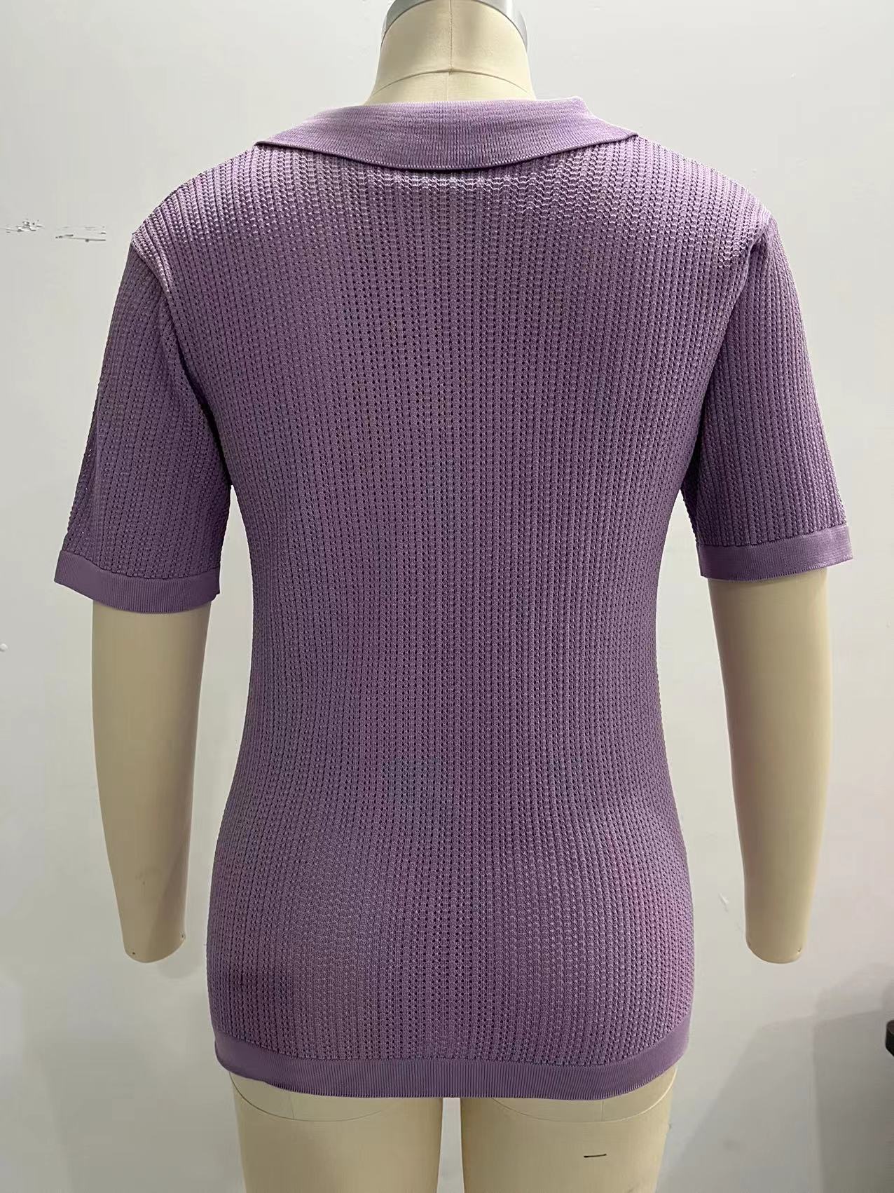 
                  
                    Knitwear Spring Summer Polo Collar Sweater Short Sleeve
                  
                