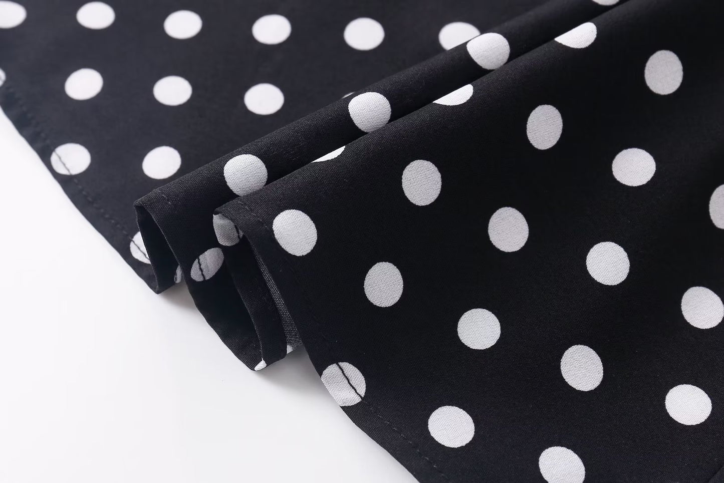 
                  
                    Summer Black Bottom White Polka Dot Casual Vacation Sling Midi Dress for Women
                  
                