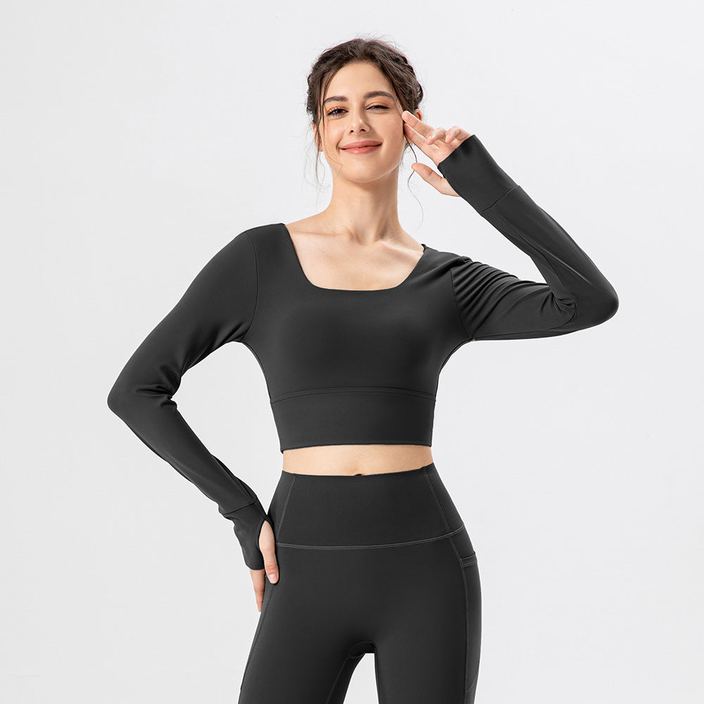 
                  
                    Breathing Series Fall Winter Yoga Wear Women Chest Pad Workout Running Top Sun Protection Nude Feel Breathable Sports Long Sleeve
                  
                