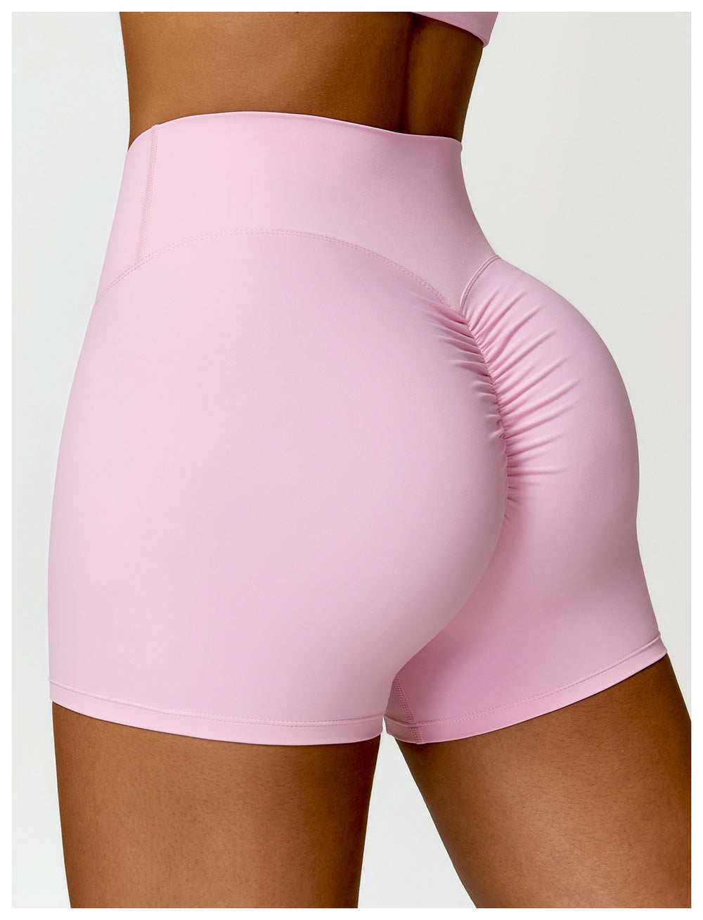 Brushed High Waist Yoga Shorts Belly Contracting Peach Hip Raise Running Fitness Pants Slim Fit Sports Shorts