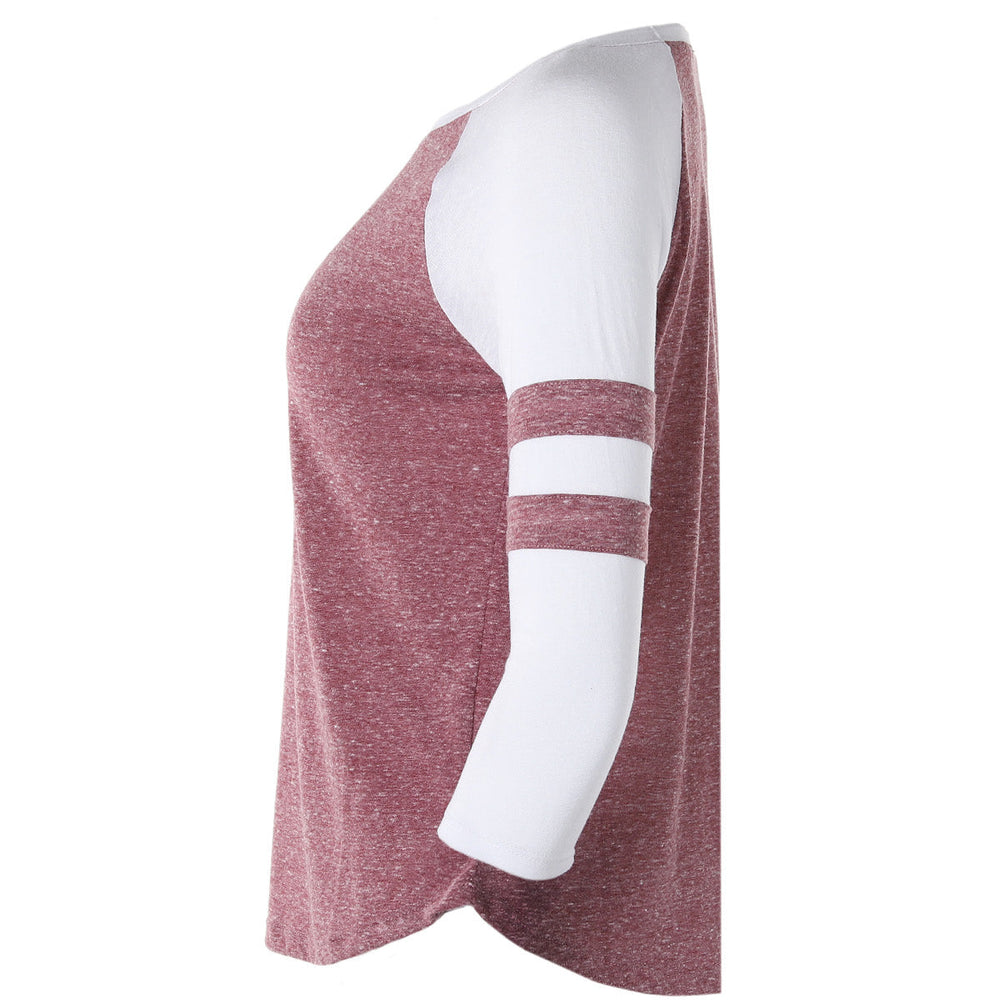 
                  
                    ZIMEGO  Women's Baseball Raglan Contrasted Stripes 3/4 Sleeve Tee
                  
                