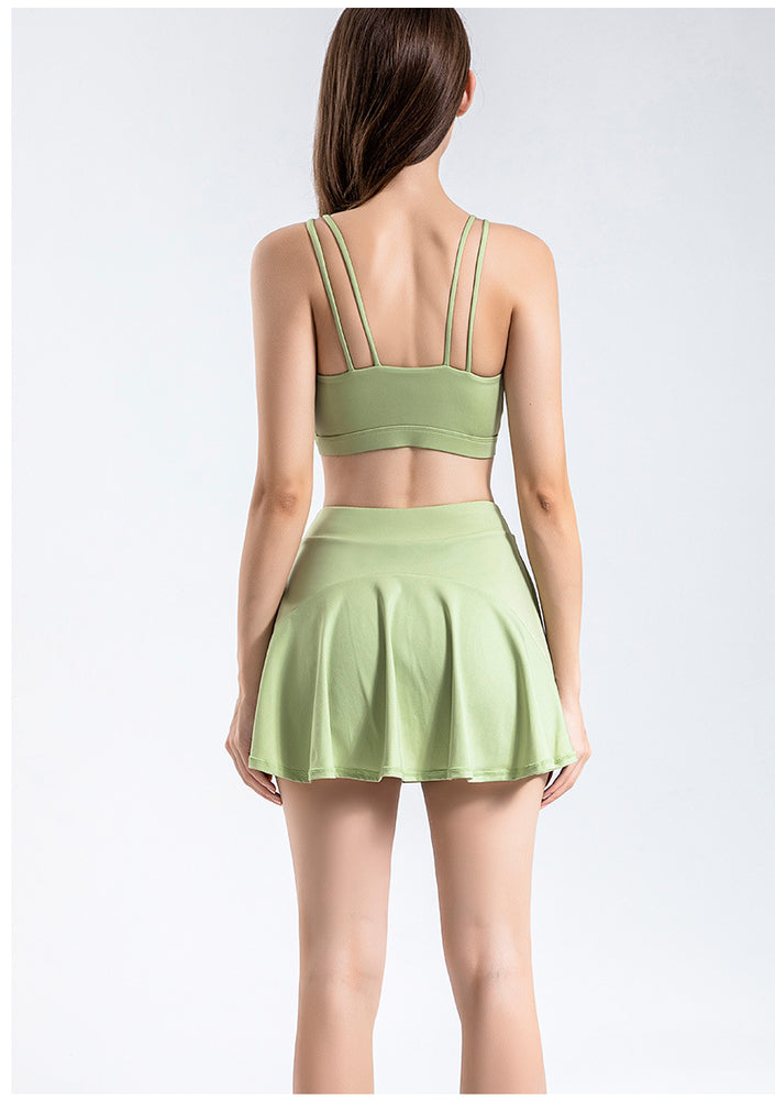 
                  
                    KX 2022 Custom Womens Sportswear High Waist One Piece Mini Pleated Tennis Skirt
                  
                